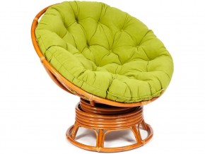 Кресло-качалка Papasan w 23/01 B с подушкой Cognac, флок Олива в Красноуральске - krasnouralsk.magazin-mebel74.ru | фото