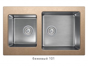 Мойка комбинированная Tolero twist TTS-840 Бежевый 101 в Красноуральске - krasnouralsk.magazin-mebel74.ru | фото