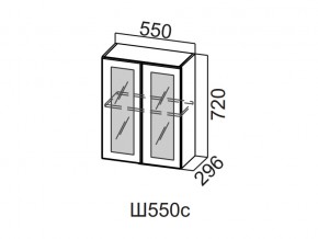 Ш550с/720 Шкаф навесной 550/720 (со стеклом) в Красноуральске - krasnouralsk.magazin-mebel74.ru | фото